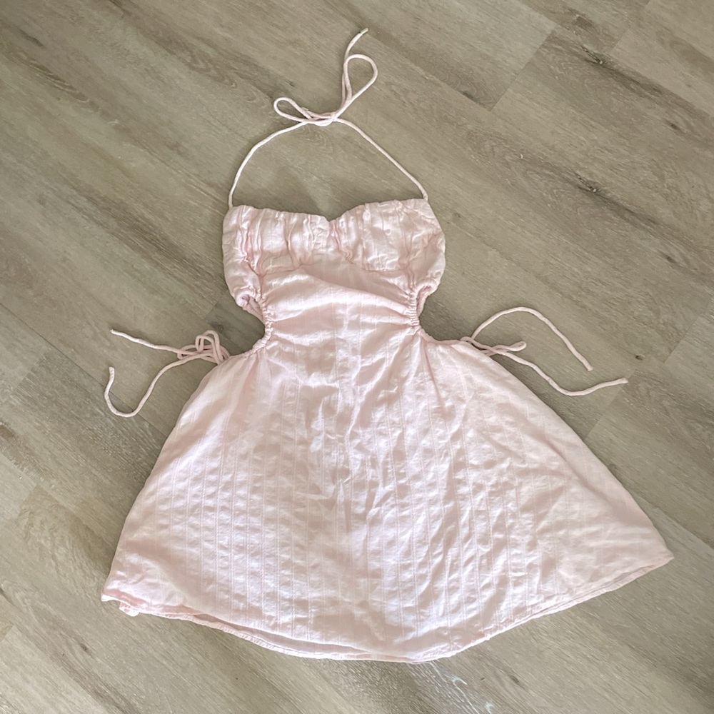 HELLO MOLLY worn once baby pink super cute summer dress